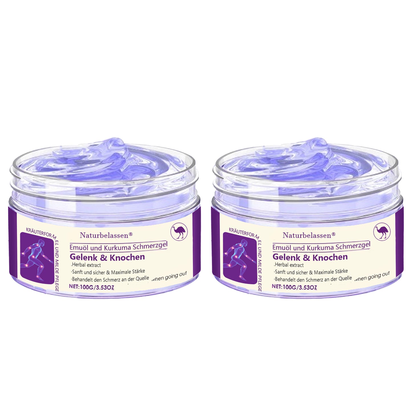 🍀Naturbelassen® Emu-Öl und Kurkuma Schmerzgel👨‍⚕️ CE genehmigt 💥