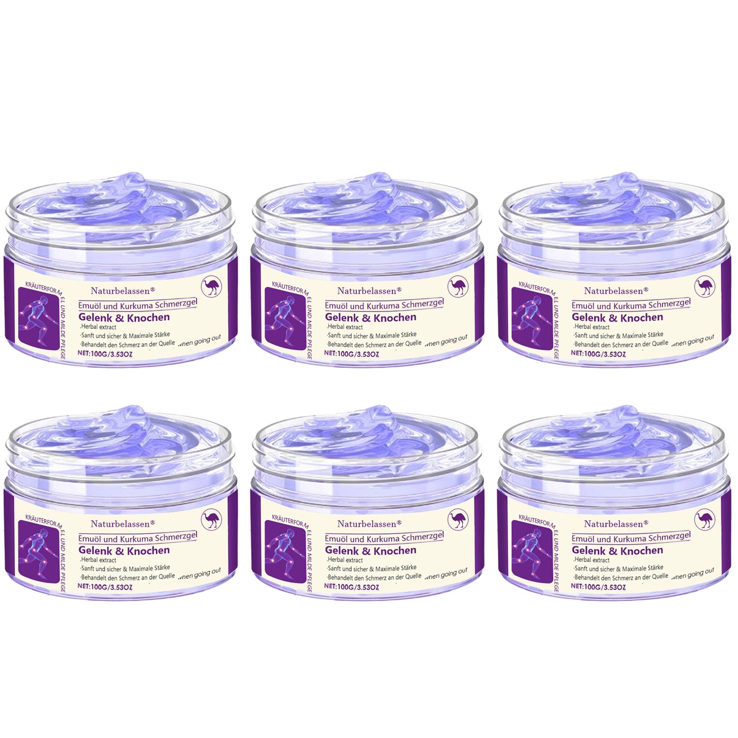 🍀Naturbelassen® Emu-Öl und Kurkuma Schmerzgel👨‍⚕️ CE genehmigt 💥