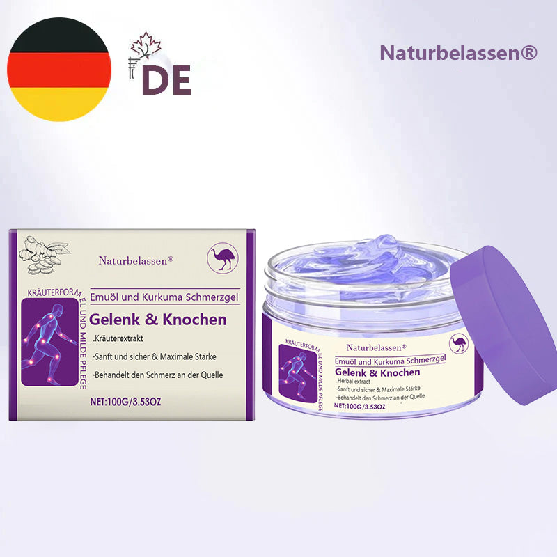 🍀Naturbelassen® Emu-Öl und Kurkuma Schmerzgel👨‍⚕️ CE genehmigt 💥