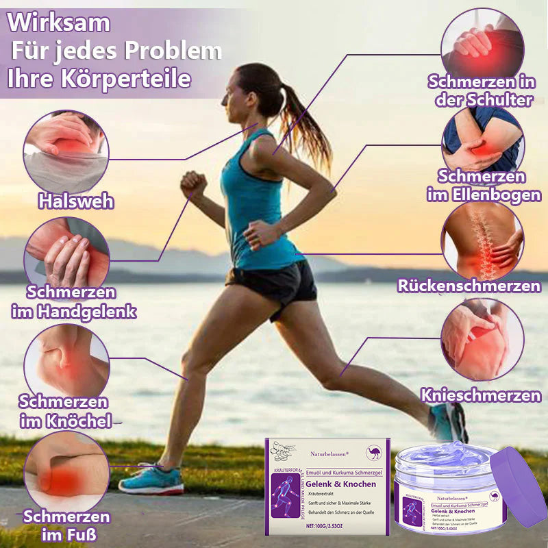 🍀Naturbelassen® Emu-Öl und Kurkuma Schmerzgel👨‍⚕️ CE genehmigt 💥