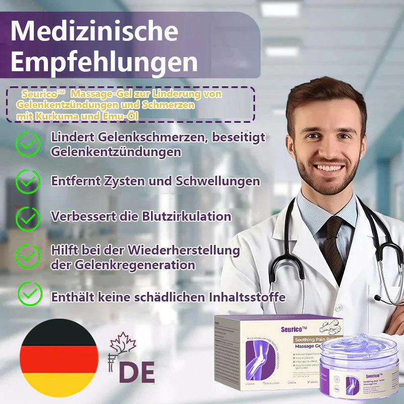 🍀💪OFFICIAL SALE: Seurico™ Schmerzlinderndes Massage-Gel mit Kurkuma und Emu-Öl zur Linderung von artritidy👨‍⚕️ Genehmigt von der American Osteopathic Association (IOA)💥