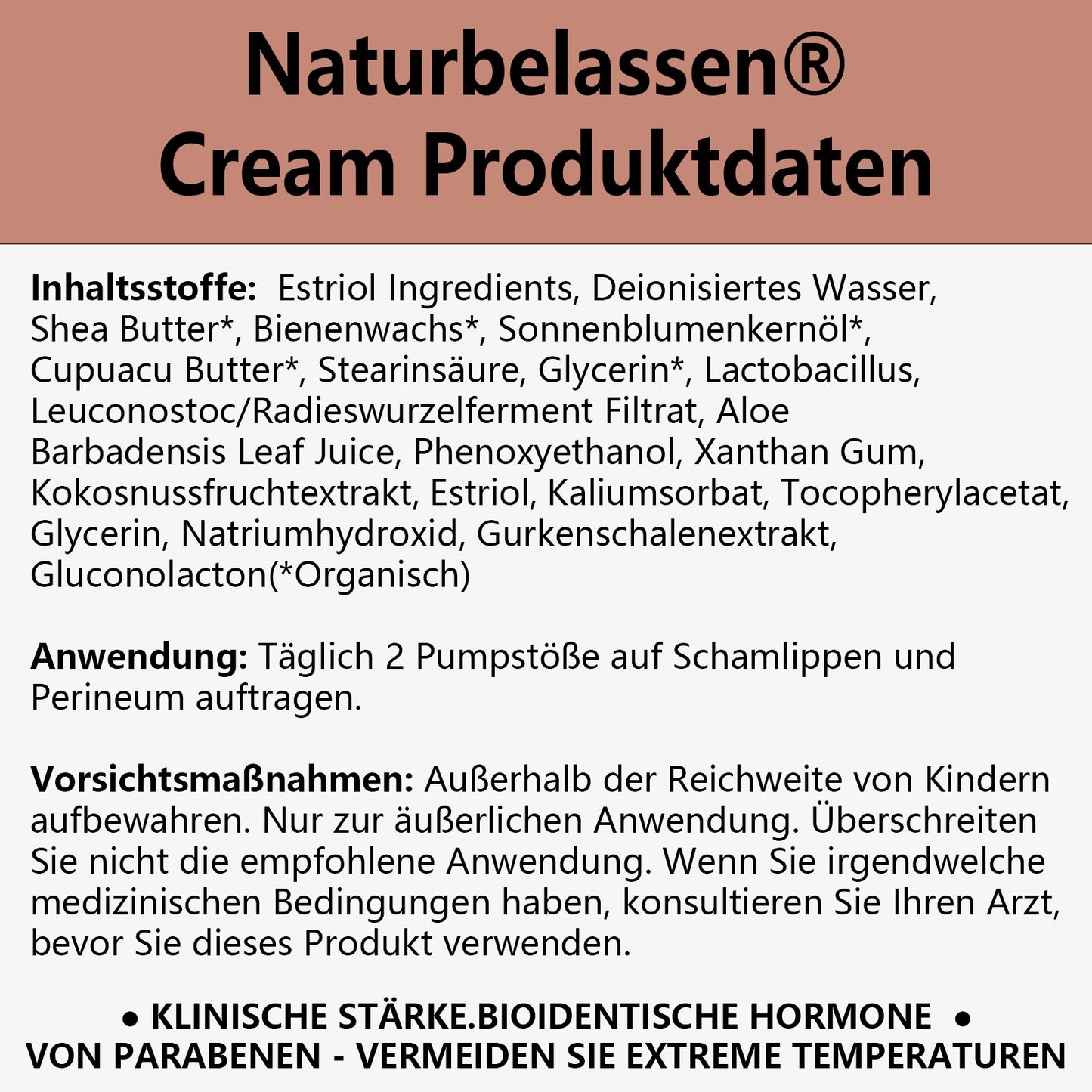 Naturbelassen® Östrogen-Creme für Frauen