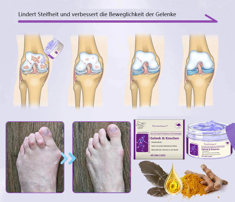 🍀Naturbelassen® Emu-Öl und Kurkuma Schmerzgel👨‍⚕️ CE genehmigt 💥