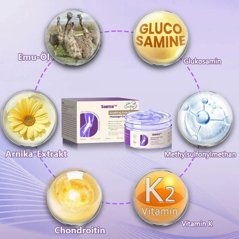 🍀💪OFFICIAL SALE: Seurico™ Schmerzlinderndes Massage-Gel mit Kurkuma und Emu-Öl zur Linderung von artritidy👨‍⚕️ Genehmigt von der American Osteopathic Association (IOA)💥