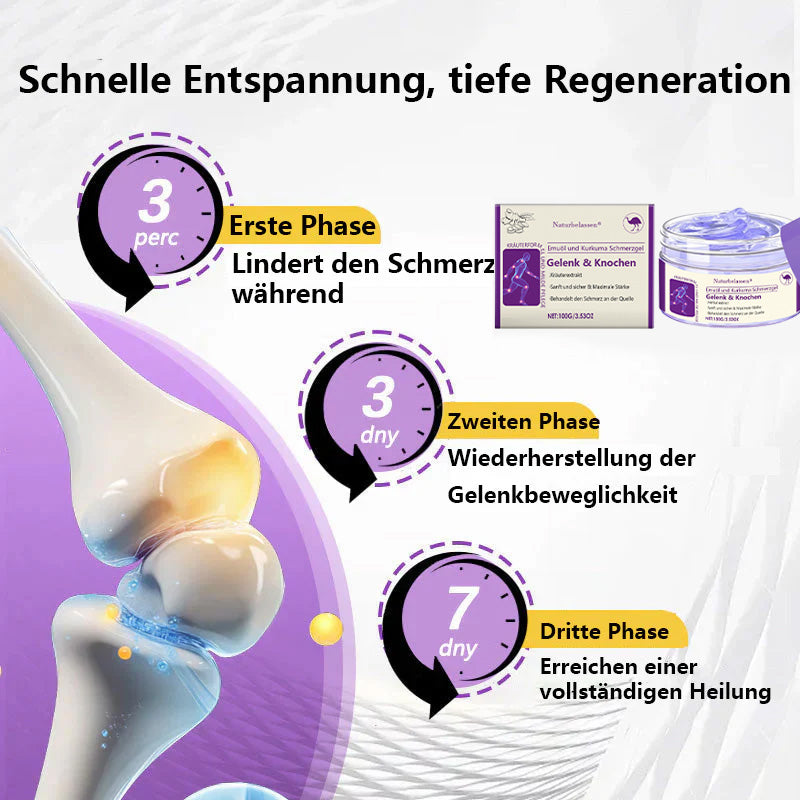 🍀Naturbelassen® Emu-Öl und Kurkuma Schmerzgel👨‍⚕️ CE genehmigt 💥